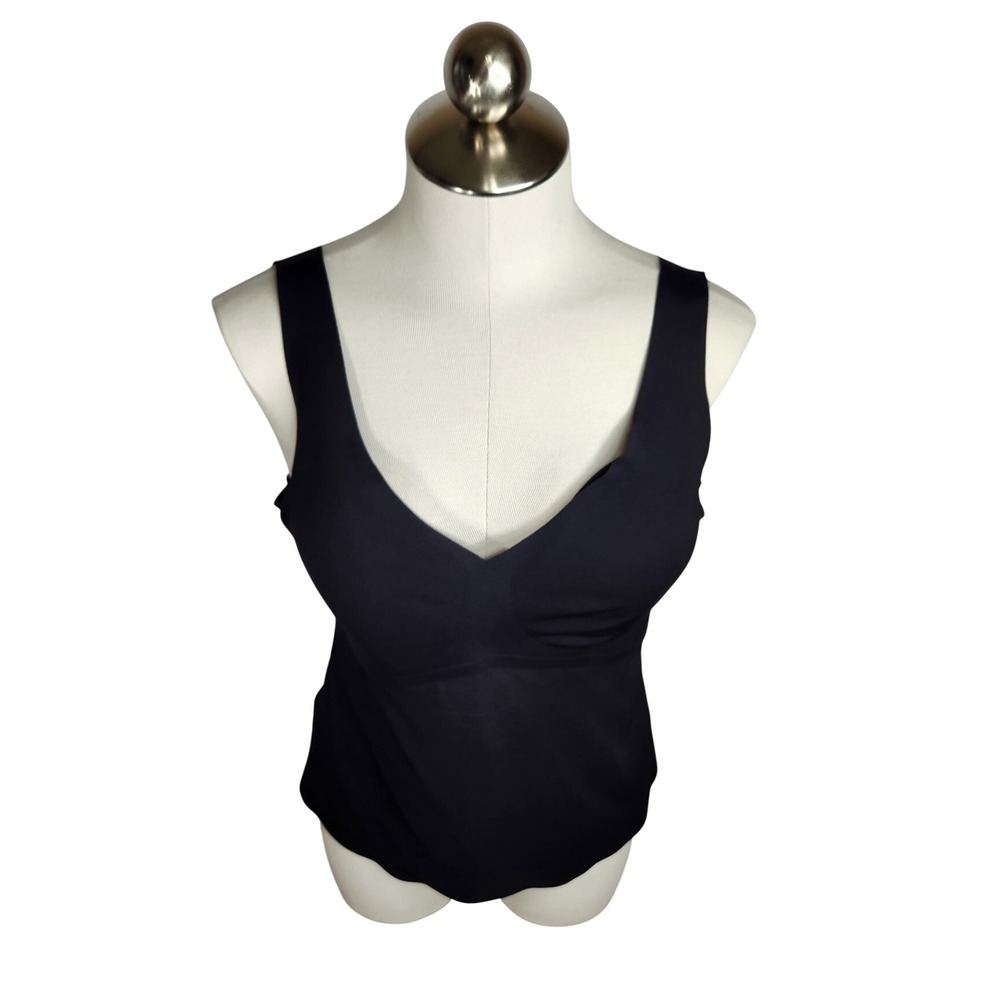 Honeylove LiftWear Tank Women XL Black V-Neck Shapewear Compression